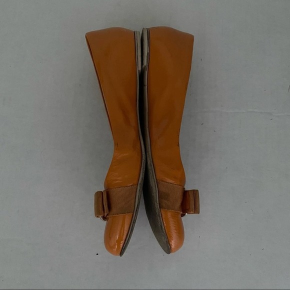 Ferragamo Varina Flat Apricot Patent Leather - Picture 12 of 15